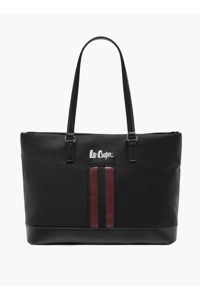 Lee Cooper Women's Logo Print Tote Bag with Double Handles and Zip Closure