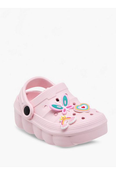 Aqua Girls Jibbitz Charm Clogs with Backstrap