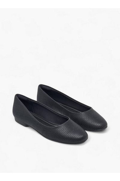 PICCADILLY Women's Textured Slip-On Ballerina Shoes