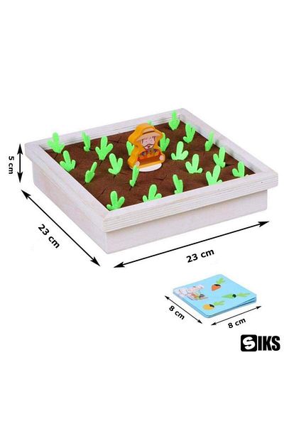 SIKS Educational Memory Game for Children, Vegetable Garden, Wood, 24 Pieces, Multicolor