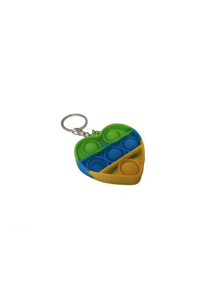 SIKS ® antistress toy keychain, heart shape, sensory toy for children and adults, multicolor