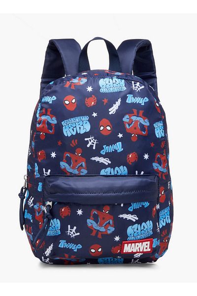 Marvel Boys Spider Man Print School Backpack with Adjustable Shoulder Straps and Zip Closure - 33x25x10 cm
