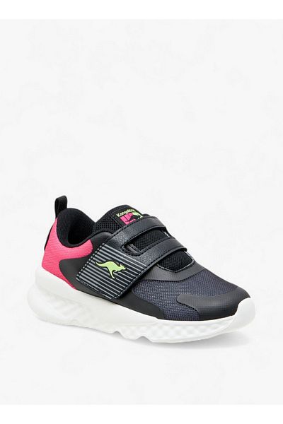 Kangaroos Girls' Colourblock Sports Shoes with Hook and Loop Closure