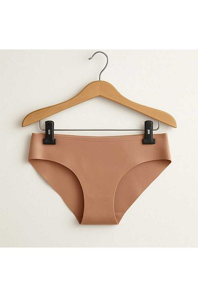 Vanilya Secret Brown Laser Cut Non-Marking Women's Slip Panties