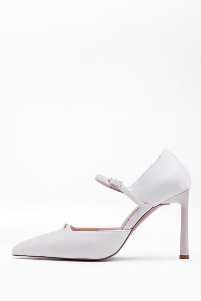 Tasarım Incantevole Women's Heeled Stiletto Shoes with Front Buckle and Ankle Belt