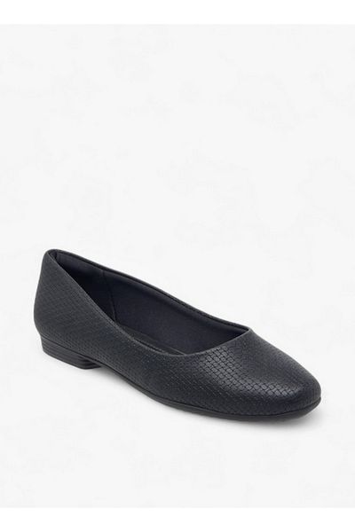PICCADILLY Women's Textured Slip-On Ballerina Shoes