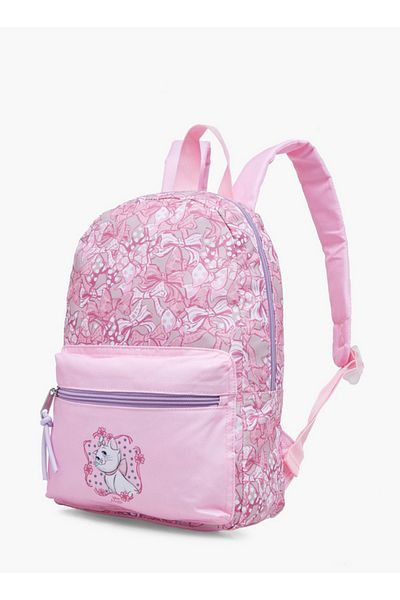 Disney Girls Marie Print School Backpack with Adjustable Shoulder Straps and Zip Closure - 31x24x10 cm