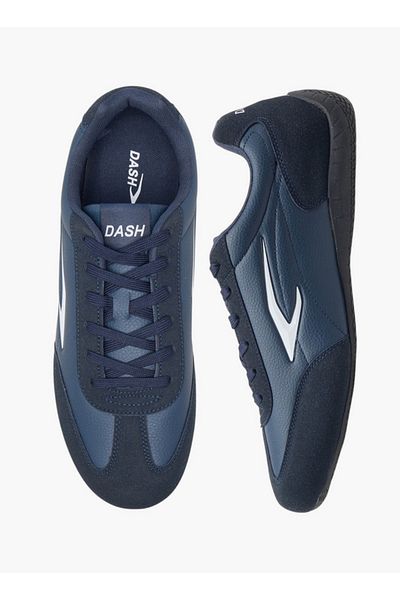 Dash Men's Logo Detail Sneakers with Lace-Up Closure
