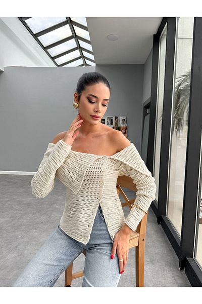 Lady Pixie Boat Neck Knitwear Cardigan