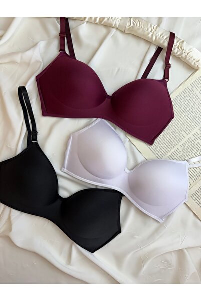 ROZENİN LINGERIE Lotus Dolgusuz Balensiz Toparlayıcı Ekonomik Paket 3’lü Set ...