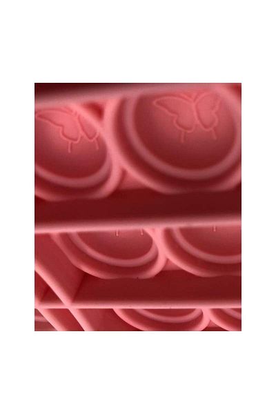 SIKS ® sensory anti-stress toy, made of silicone, waterproof, butterfly, pink