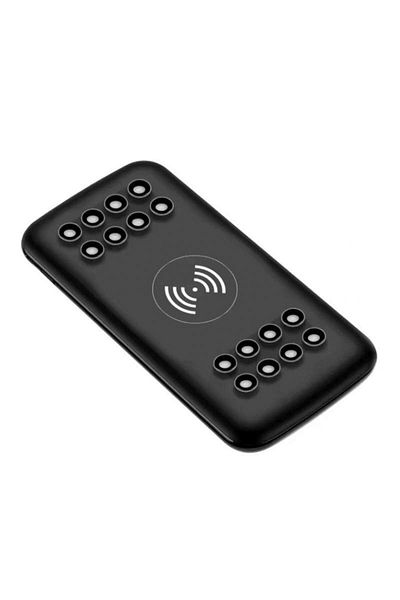 SIKS External Battery With Wireless Charging, 20000 mAh, 2xUSB Ports, 1 x Type-C Port, Black Color