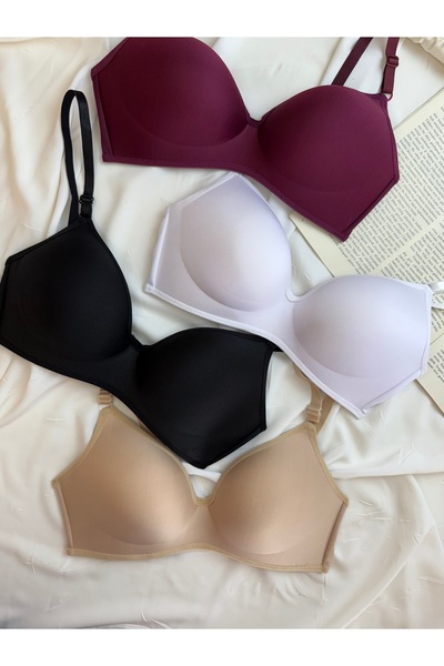 ROZENİN LINGERIE Lotus Unpadded Underwire Recovery Economic Package Set of 4 Bras