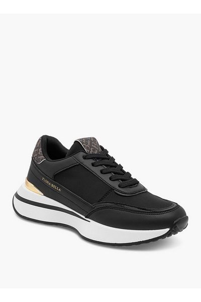 Flora Bella by Shoexpress Women's Monogram Print Sneakers with Lace-Up Closure