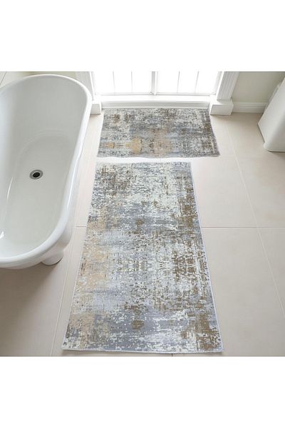 Formeya Non-Slip Base Washable Set of 2 Bath Mat Bath Mat Toilet Set 60 X 100 / 50 X 80cm