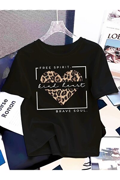 WOODROFFE Women's Free Spirit Printed Red Smoked T-Shirt Oversize Loose