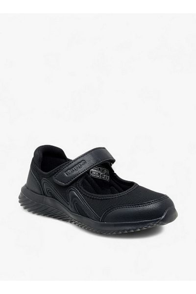 Kappa Girls' Logo Textured Mary Jane School Shoes with Hook and Loop Closure