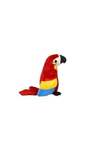 SIKS ® talking parrot, red, 20 cm, made of plush