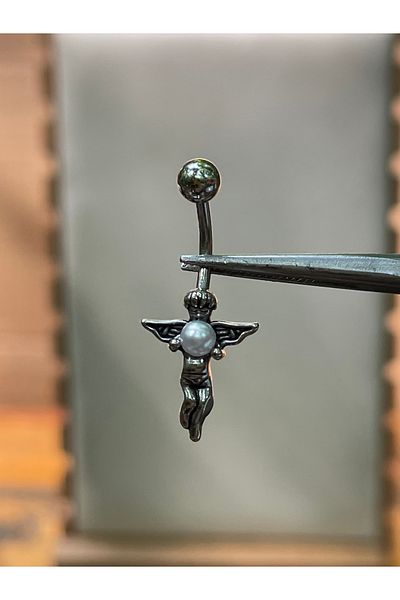 Rupen Kraft 316 L Surgical Steel Pearl Angel Model Silver Color Navel Piercing