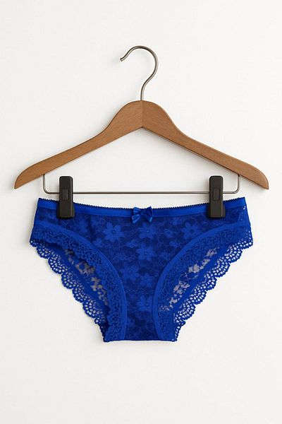 enmodaiçgiyim Γυναικείο εσώρουχο Saks Blue Lace μπροστά