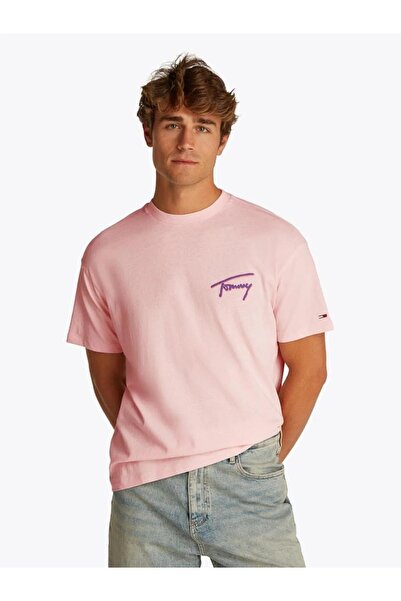 Tommy Hilfiger Ανδρικό Κοντομάνικο T-Shirt με Γραφικό Λογότυπο στην Πλάτη, Χα...