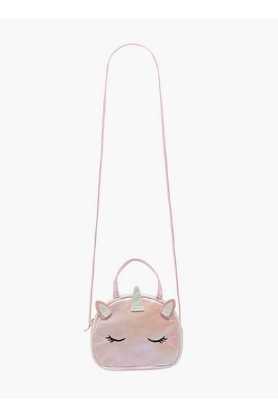 Flora Bella by Shoexpress Unicorn Applique Sling Bag with Zip Closure