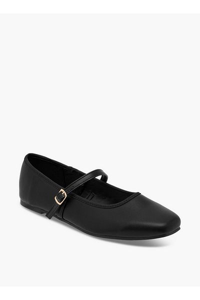 Flora Bella by Shoexpress Women's Solid Mary Jane Shoes with Buckle Closure