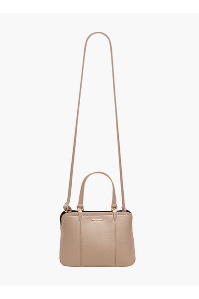 Flora Bella by Shoexpress Women's Textured Tote Bag with Zip Closure and Detachable Strap