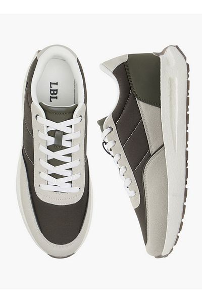 LBL by Shoexpress Men's Panelled Sneakers with Lace-Up Closure