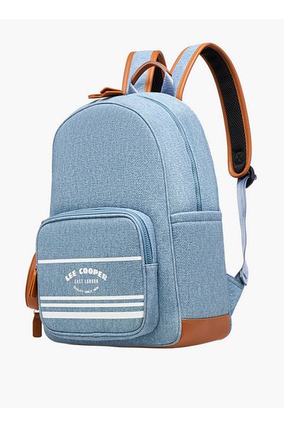 Lee Cooper Women's Logo Print School Backpack with Zip Closure and Attached Pouch - 41x13x30 cm
