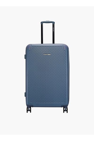 Calvin Klein Textured Hardcase Trolley Bag with Telescopic Handle - 24 Inches - Check-In Bag