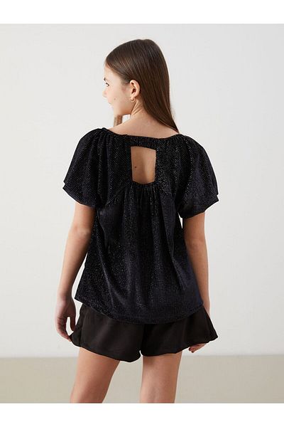 LC Waikiki Κοριτσίστικη μπλούζα Crew Neck Sparkly