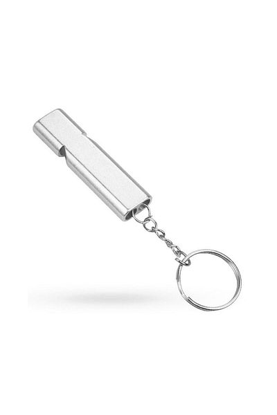 Sprise Very Powerful Double Aluminum Whistle with Key Ring