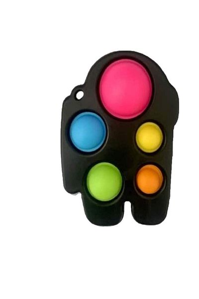 SIKS ® sensory toy with silicone bubbles, antistress, Among us, black