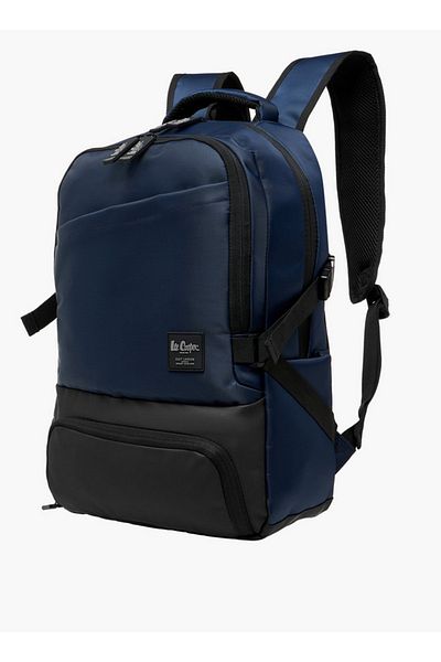 Lee Cooper Men's Panelled Backpack with Zip Closure and Adjustable Strap - 47x32x15 cm