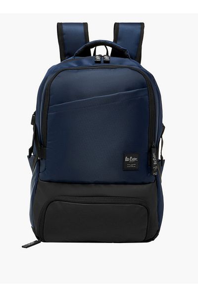 Lee Cooper Men's Panelled Backpack with Zip Closure and Adjustable Strap - 47x32x15 cm