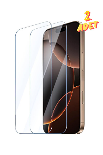 Evax 2C iPhone 16 Pro Max Uyumlu 2 Adet 9H Sert Temperli Cam Ekran Koruyucu