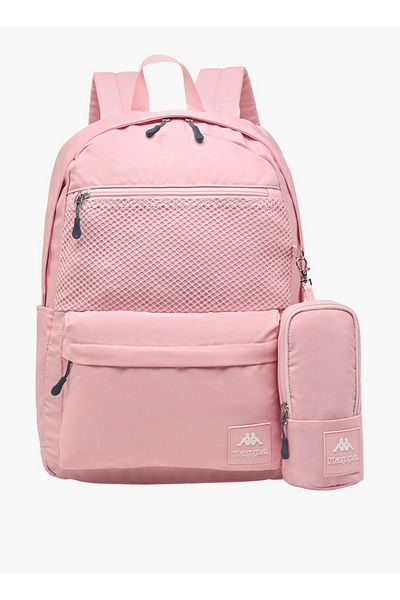 Kappa Girls Logo Print School Backpack and Pencil Pouch Set - 45x34x14 cm