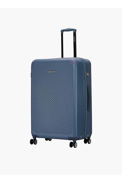 Calvin Klein Textured Hardcase Trolley Bag with Telescopic Handle - 24 Inches - Check-In Bag