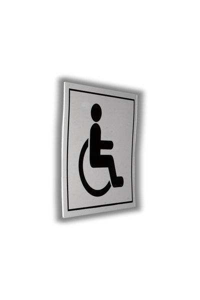 Bul-Sat Forex Warning Signs and Symbols 10X10 cm 1 mm Wc Writing Handicapped Symbol