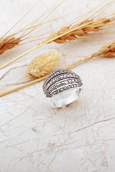 Sümer Telkari Taşsız Tasarım Ayarlanabilir Gümüş Yüzük 5988