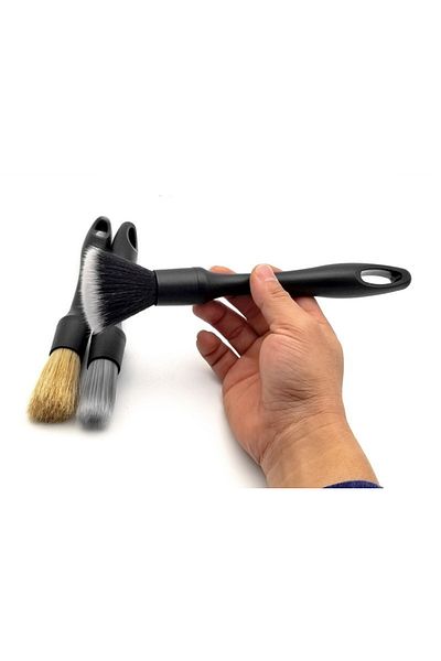 OEM Set of 3 professional brushes ideal for detailing and cleaning car interior and exterior, trim
