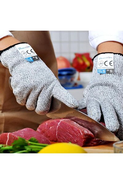OEM Set mănuși profesionale anti-tăiere și antiaderente CAT5 din poliester cu fibră de sticlă, universale