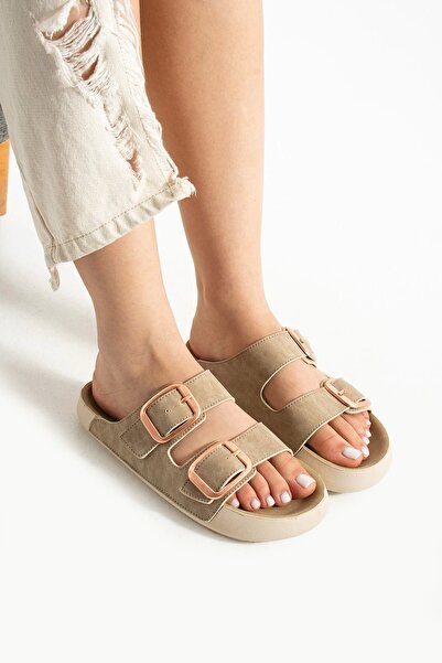 Sivarro Γυναικείες καλοκαιρινές παντόφλες Lena, casual - Μπεζ
