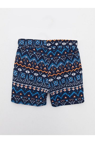 LC Waikiki Patterned Girl's Shorts with Elastic Waist