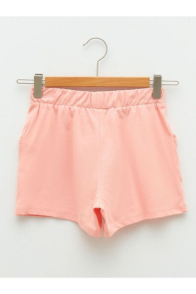 LC Waikiki Elastic Waist Printed Girl's Shorts