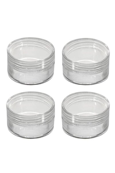 Sprise Set 4 recipiente voiaj, pentru creme, pudre, transparent, 2 x 3 cm, 11 ml