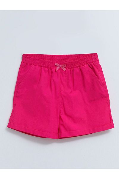 LC Waikiki Basic Poplin Girl's Shorts with Elastic Waist