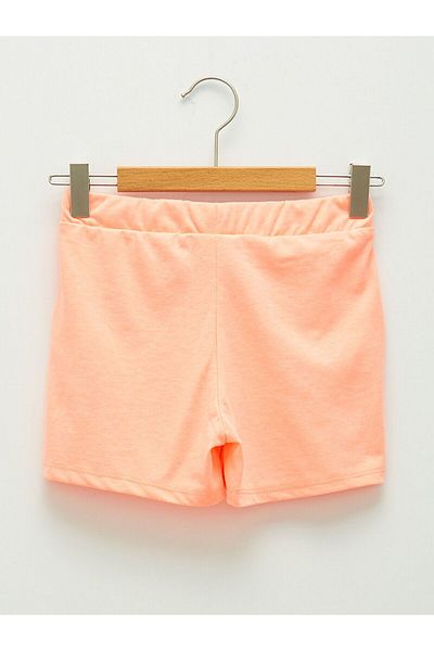 LC Waikiki Basic Cotton Girl's Shorts with Elastic Waist