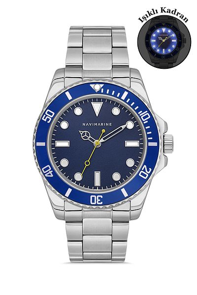 Navimarine Steel Case Lanyard Men's Wrist Watch Lighted